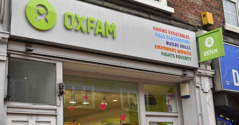 An Oxfam charity bookshop in central London