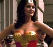 Lynda Carter appears as Wonderwoman in the TV series Wonder Woman circa 1975