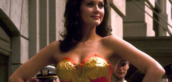 Lynda Carter appears as Wonderwoman in the TV series Wonder Woman circa 1975