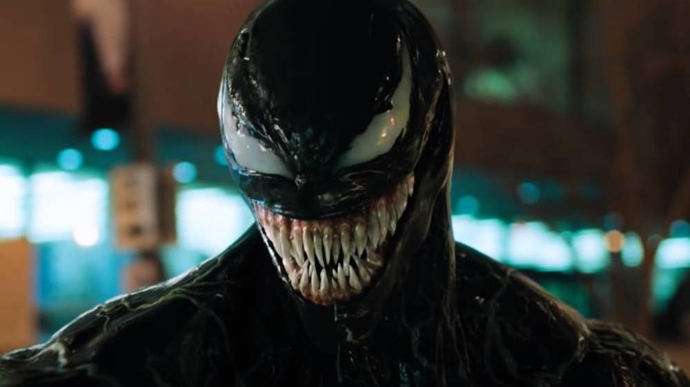 A picture of Venom from the 2018 movie Venom