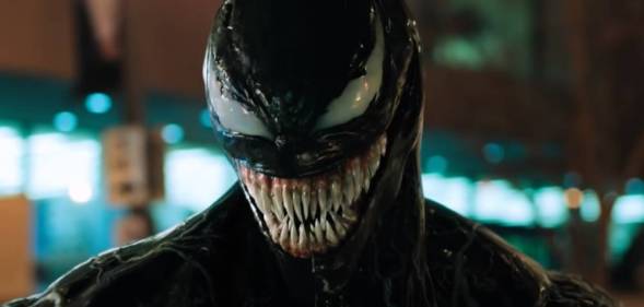 A picture of Venom from the 2018 movie Venom