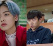 A side by side image of Hyun-yi from Itaewon Class and two queer characters from Love With Flaws