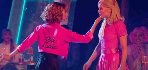 Jenna Johnson and JoJo Siwa are dressed as Sandy and Frenchie from Grease for a performance on Dancing With the Stars
