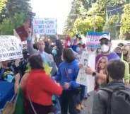 anti anti-trans protest in Ottawa