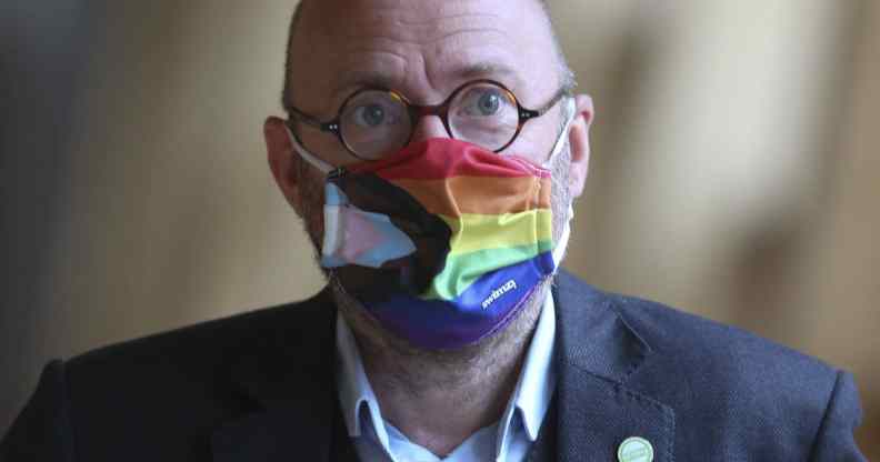 Greens' co-leader Patrick Harvie said Stonewall is being targeted for supporting trans rights.