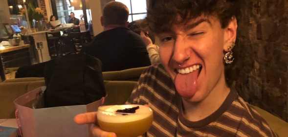 Brandon Rogers, an LGBT+ 21-year-old who was turned away from 20 Stories Manchester over his leopard print trousers