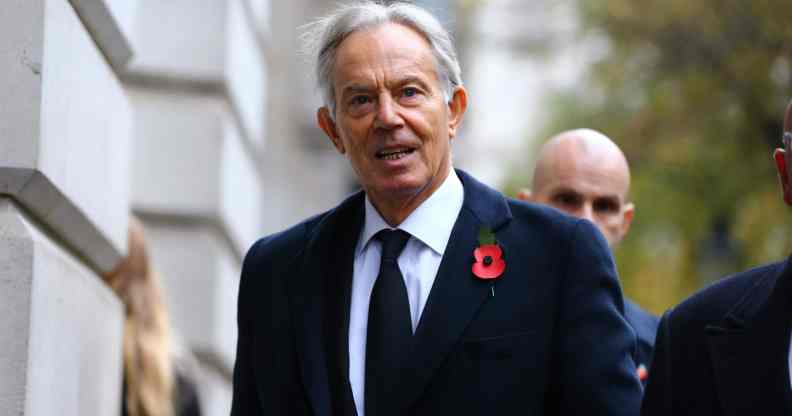 Former British prime minister Tony Blair arrives in Downing Street