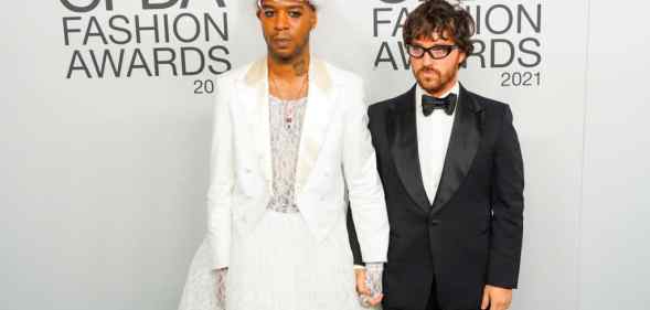 Kid Cudi and Eli Russell Linnetz of ERL attend the 2021 CFDA Fashion Awards