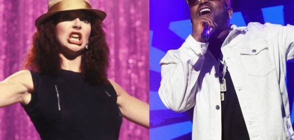 Kate Bush and Big Boi performing on stage