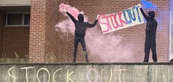 Students at the University of Sussex protesting against Kathleen Stock