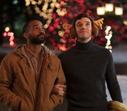 Philemon Chambers as Nick, Michael Urie as Peter, in Single All The Way