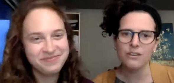Queer rabbis Becca Walker (left) and Ariella Rosen (right)