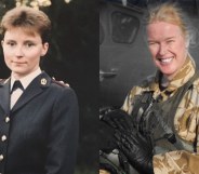 Portraits of Elaine Chambers (L) and Caroline Paige