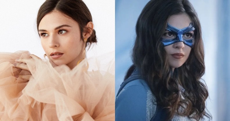 Nicole Maines (L) stars on Supergirl as the Dreamer