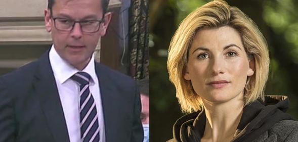 Nick Fletcher speaking in Parliament and Jodie Whittaker in Doctor Who