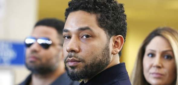 Jussie Smollett outside Chicago's Leighton Courthouse