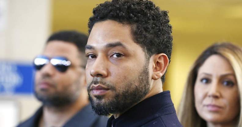 Jussie Smollett outside Chicago's Leighton Courthouse