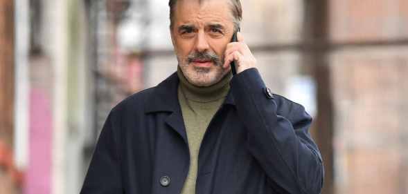 Chris Noth talking on the phone