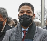 Jussie Smollett arrives with his mother Janet Smollett at the Leighton Criminal Court Building