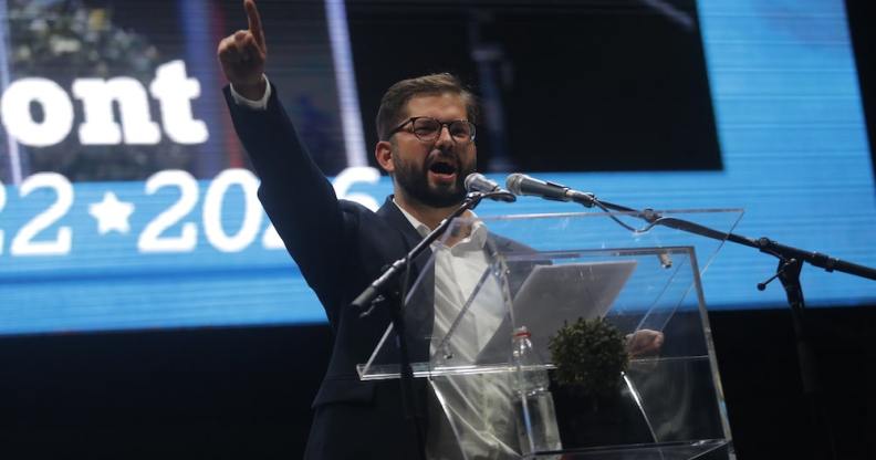 Gabriel Boric after winning Chile election