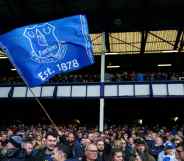 Everton flag at football match