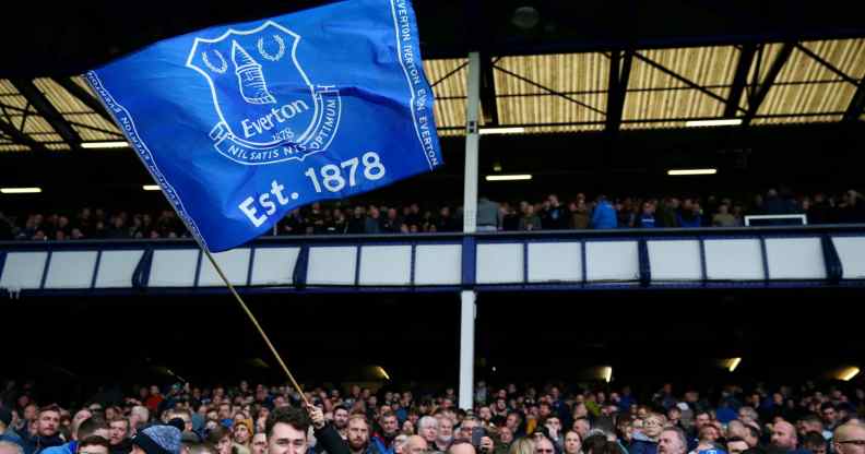Everton flag at football match