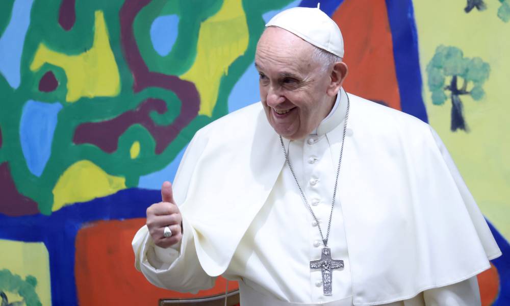 Pope Francis meets with young people in Rome