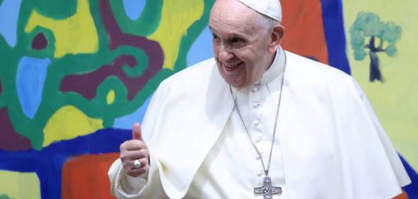 Pope Francis meets with young people in Rome