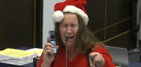 Woman sings anti-vax version of Mariah Carey's All I Want For Christmas is You in Californian