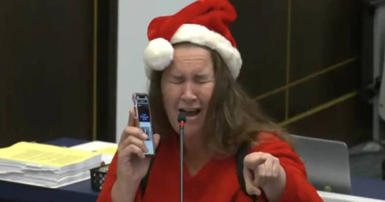 Woman sings anti-vax version of Mariah Carey's All I Want For Christmas is You in Californian