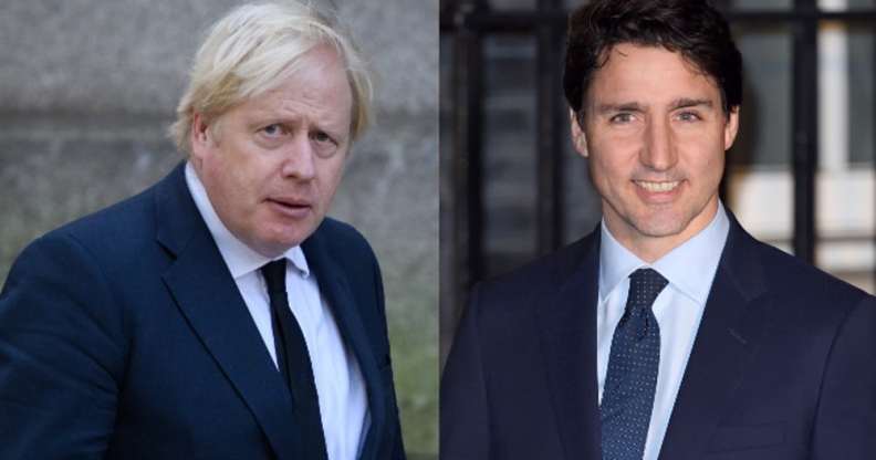 Prime Minister Boris Johnson and Canadian Prime Minister Justin Trudeau
