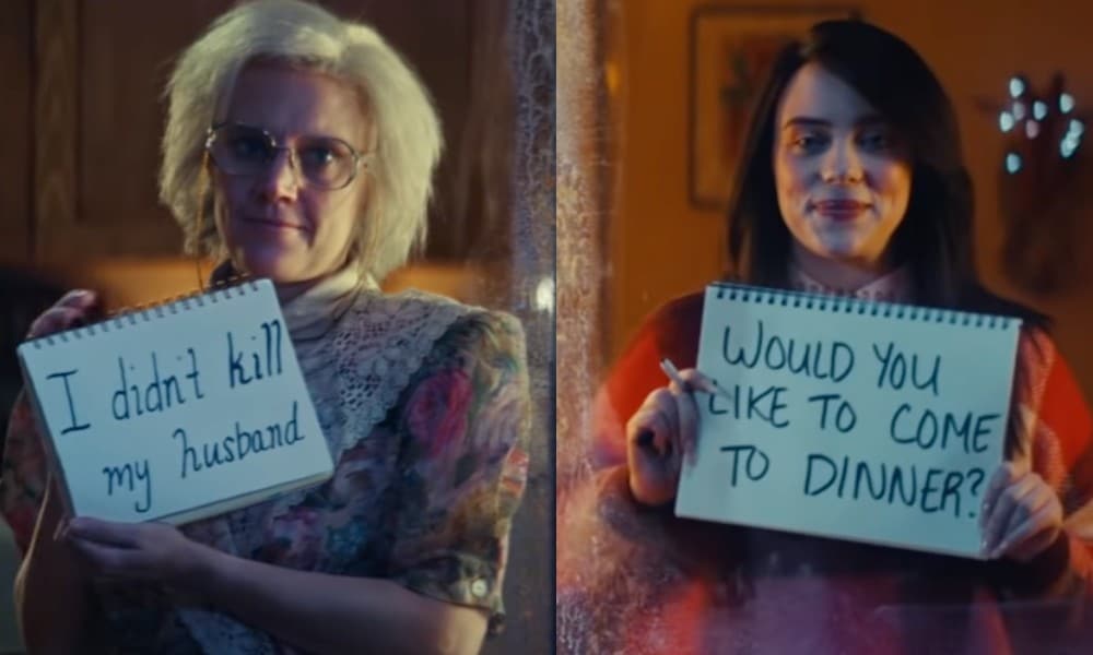 Saturday Night Live star Kate McKinnon and Billie Eilish in the Lonely Christmas advert