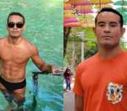 side by side images of openly gay Brazilian diving star Ian Matos