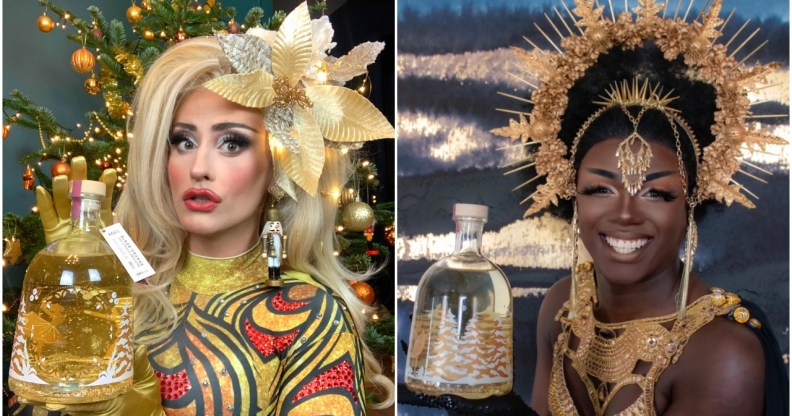Drag Race UK stars have created looks inspired by a festive gin from M&S.
