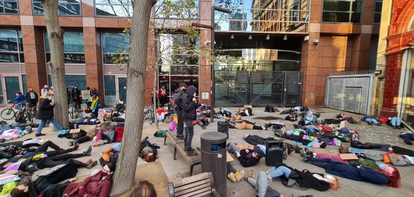 Trans protest outside NHS England