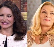 Headshots of Kirstin Davis on the Today show and Kim Cattrall on FILTHY RICH