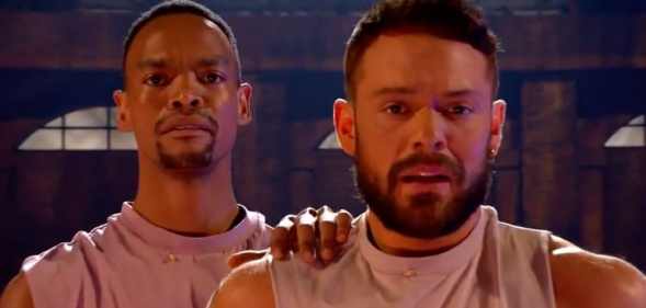Strictly's John Whaite and Johannes Radebe look at the camera after dancing