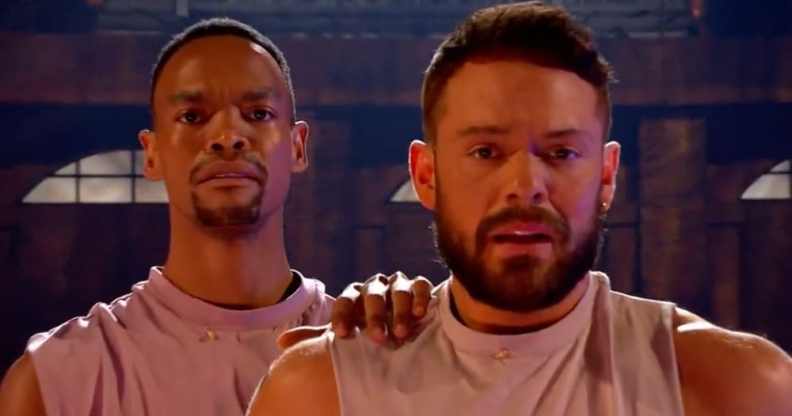 Strictly's John Whaite and Johannes Radebe look at the camera after dancing