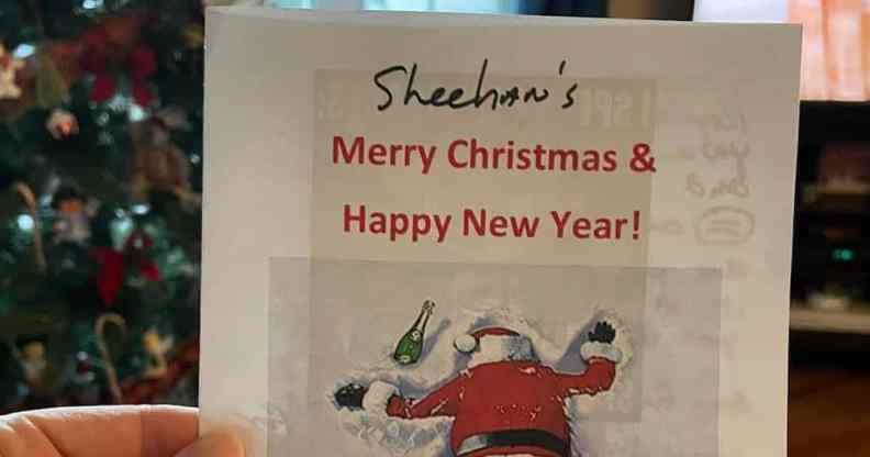The anti-LGBT+ Christmas card sent to the queer Massachusetts family