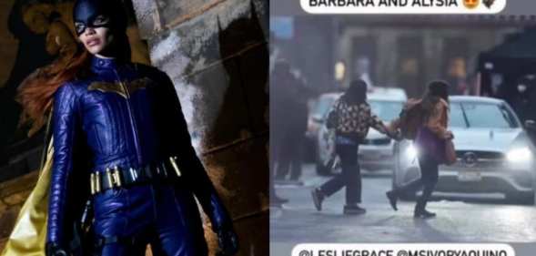 Batgirl star Leslie Grace filming with Ivory Aquino as Alysia Yeoh