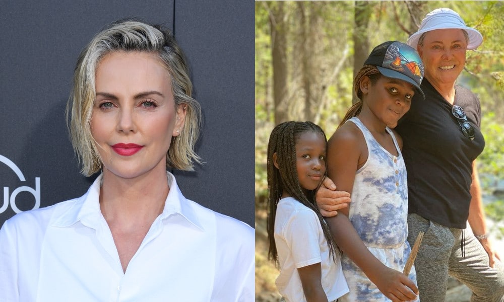 Charlize Theron shares rare picture of daughters in message to her mum