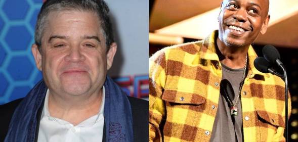 side by side pictures of Patton Oswalt and Dave Chappelle