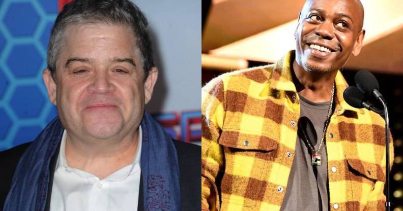 side by side pictures of Patton Oswalt and Dave Chappelle
