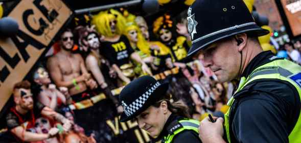 Police officers during Birmingham Pride.