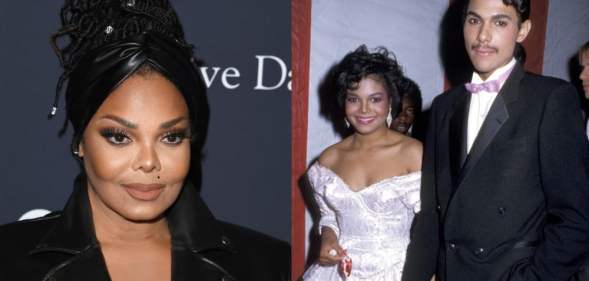 Janet Jackson in 2020, and Janet Jackson with James DeBarge
