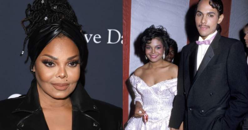 Janet Jackson in 2020, and Janet Jackson with James DeBarge