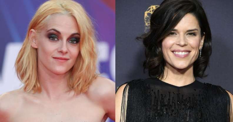 Actress Kristen Stewart and actress Neve Campbell