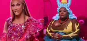 Side by side pictures of Drag Race season 14 stars Kerri Colby and Kornbread “The Snack” Jeté