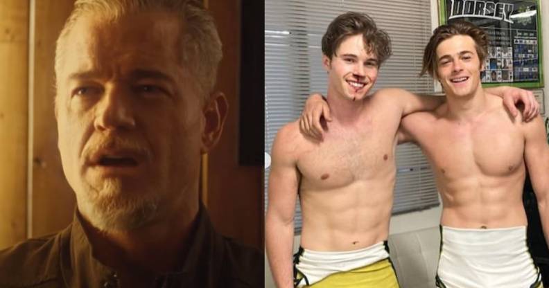 Side by side pictures of Eric Dane and