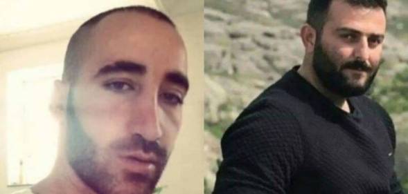 Pictures of two men from Iran who were reportedly executed on anti-gay charges